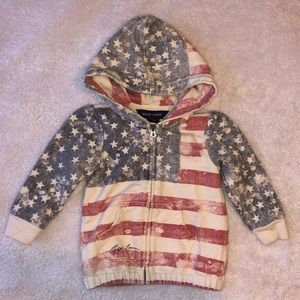 Polo American Flag Toddler Hoodie